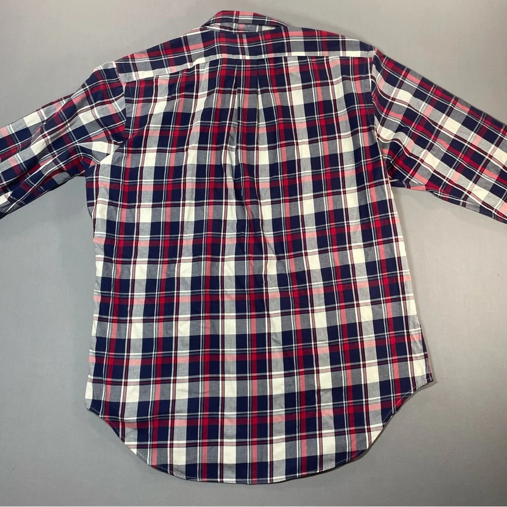 Polo Ralph Lauren VINTAGE Classic Fit Plaid Button Down Shirt - Mens Large